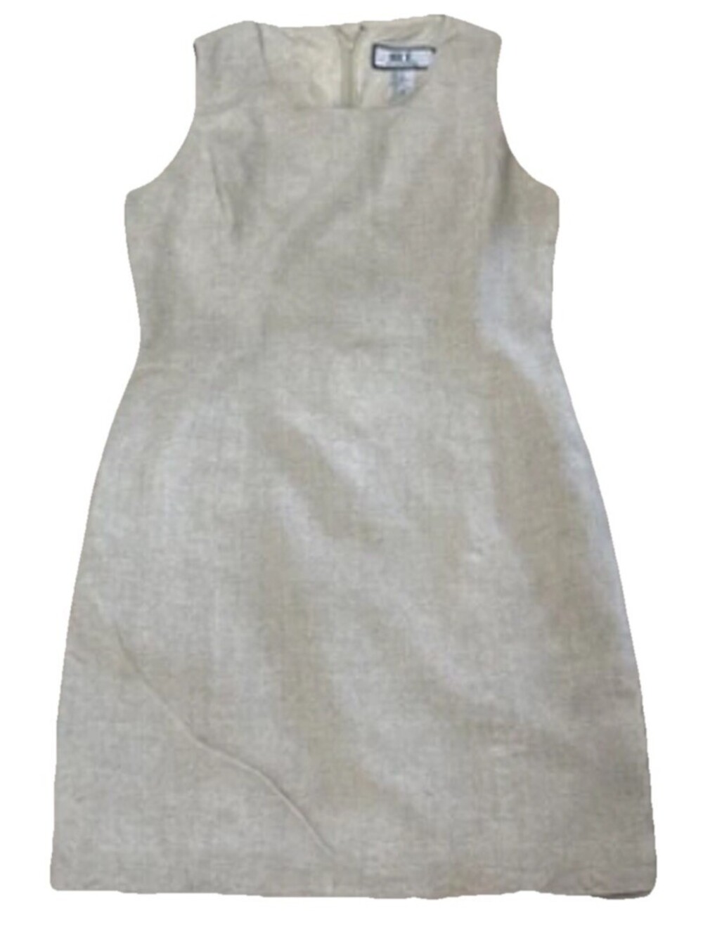 Vintage BICE Sag Harbor 10 Oatme Linen Blend Sleeveless Sheath Minimalist